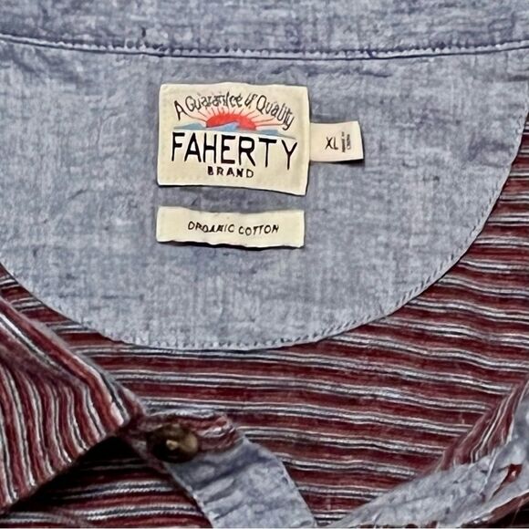 Faherty Brand Luxe Heather Long Sleeve Polo size XL - Picture 4 of 9